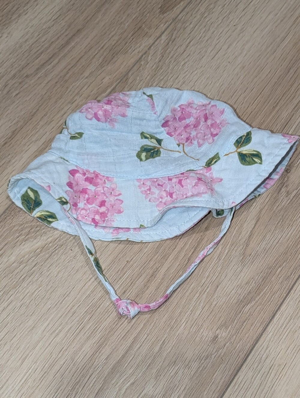 Angel Dear 100% Organic Muslin Cotton Blue Floral Hydrangea Baby Sun Hat